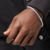 NXS Round Cut Tennis Bracelet Iced White Gold -Culture Kings 09000800 YI040 mens 002