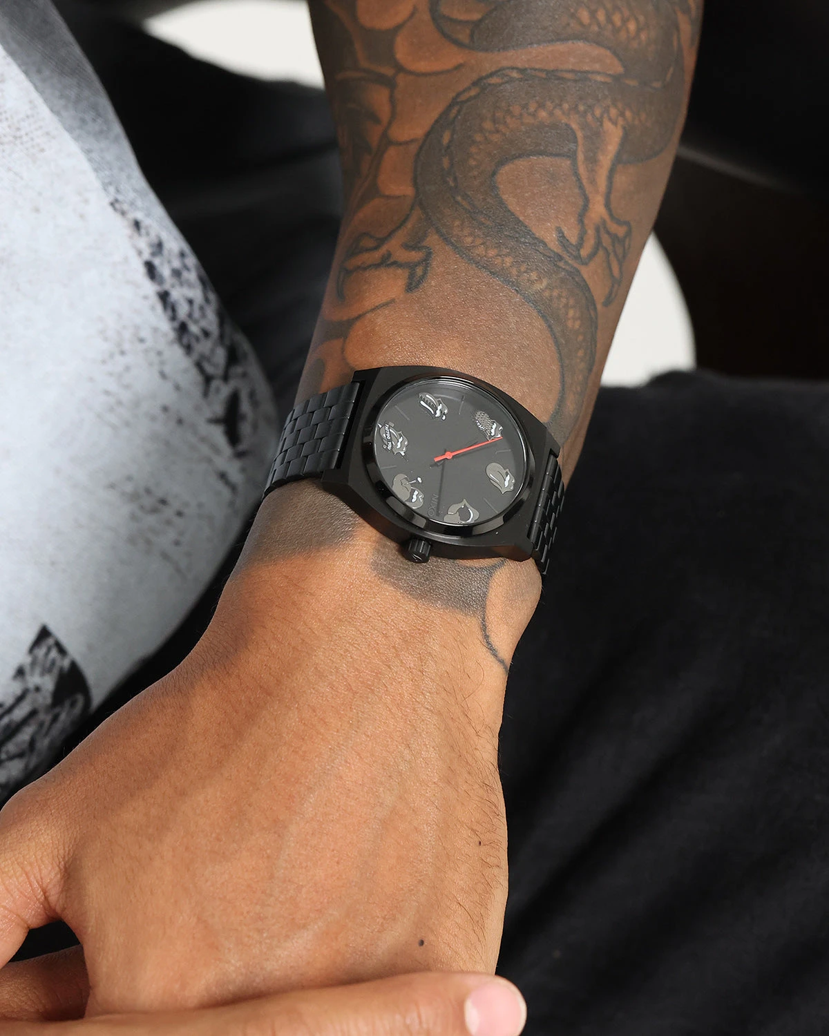 Nixon X Rolling Stones Time Teller All Black 3 Nixon X Rolling Stones Time Teller All Black