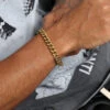Guess Mainline 8mm Curb Chain 4DC Bracelet Gold -Culture Kings 09000912 YG200 mens 0009