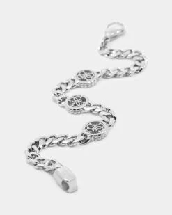 Guess Mainline Log-In 11mm Triple 4G Curb Chain Bracelet Steel -Culture Kings 09000924 YS350 default 0030