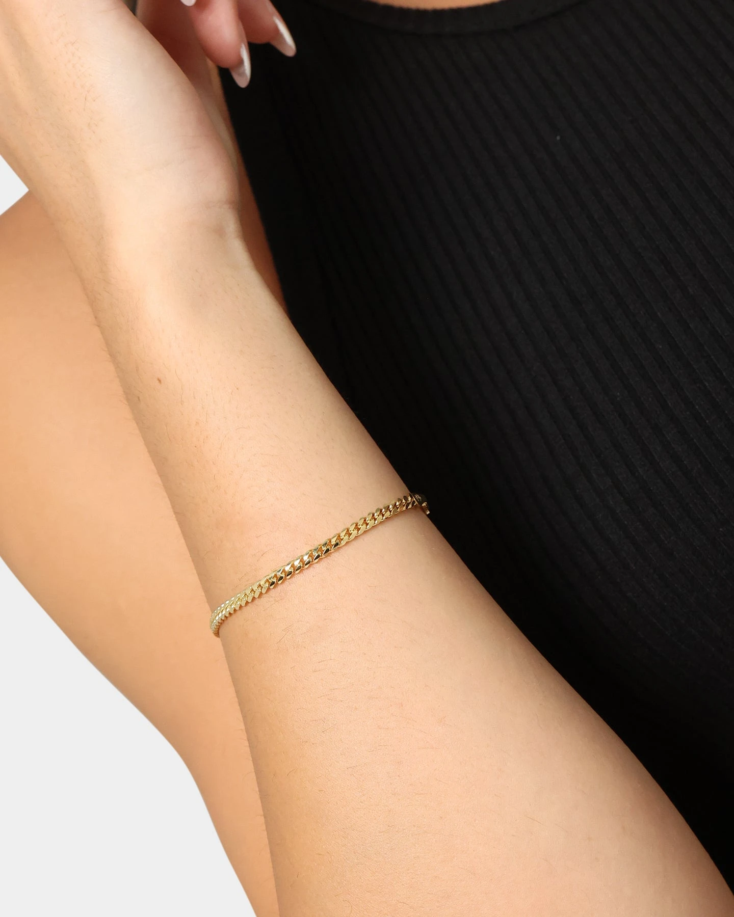 House Of Auric 3mm Franco Bracelet 18k Gold Vermeil 5 House Of Auric 3mm Franco Bracelet 18k Gold Vermeil - Image 3