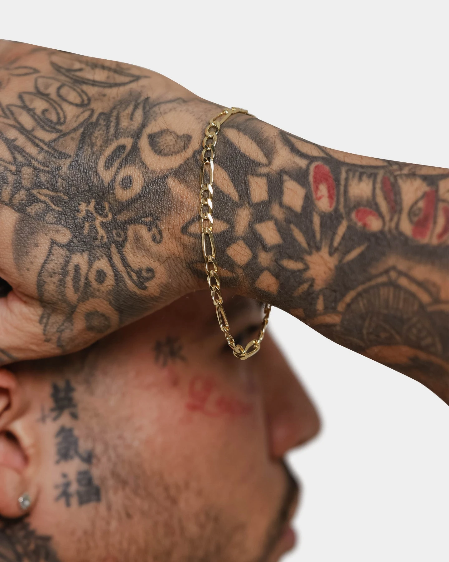 House Of Auric 4.8mm Figaro Bracelet 18k Gold Vermeil 3 House Of Auric 4.8mm Figaro Bracelet 18k Gold Vermeil