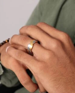 NXS Twisted Tungsten Ring Gold/Tungsten