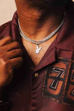 Playboy By House Of Auric Playboy Bunny Pendant Sterling Silver