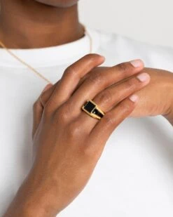 NXS Statement Ring Gold/Black
