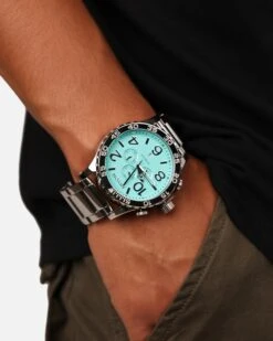 Nixon X Culture Kings 51-30 Chrono Silver/Turquoise 10 Nixon X Culture Kings 51-30 Chrono Silver/Turquoise -Culture Kings 09001273 YS801 mens 0010
