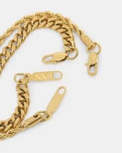 NXS Cuban Rope Bracelet Set Gold -Culture Kings 09001300 YG200 default 0040