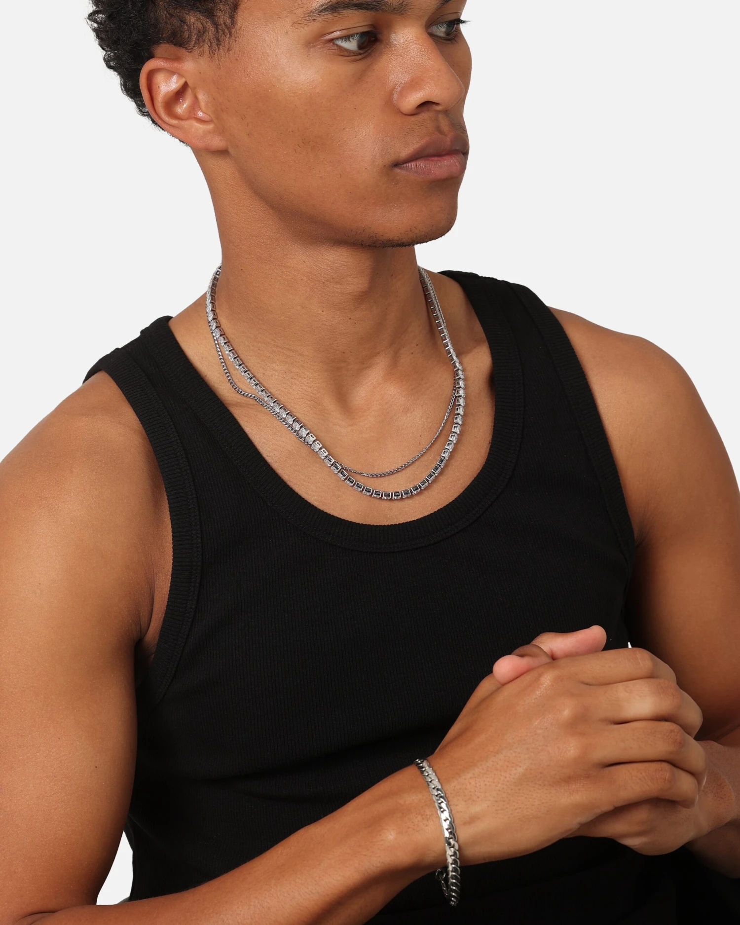 Saint Morta Flat Cuban Snake Bracelet Stainless Steel 5 Saint Morta Flat Cuban Snake Bracelet Stainless Steel - Image 3