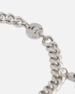 Ed Hardy Multi Charm Cuban Chain Bracelet Silver -Culture Kings 09001616 YS001 default 0040