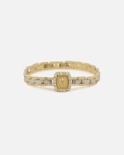 Guess Mainline 16mm Lion Crystal Bracelet Gold
