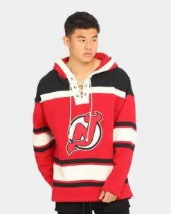 '47 BRAND 47 Brand New Jersey Devils Superior Lacer Hoodie Red