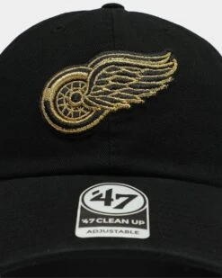 '47 BRAND 47 Brand Detroit Red Wings Clean Up Strapback Black/Gold -Culture Kings 192915231393 default 0060
