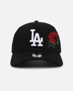 New Era Los Angeles Dodgers 'Rose Emblem' 9FORTY A-Frame Snapback Black