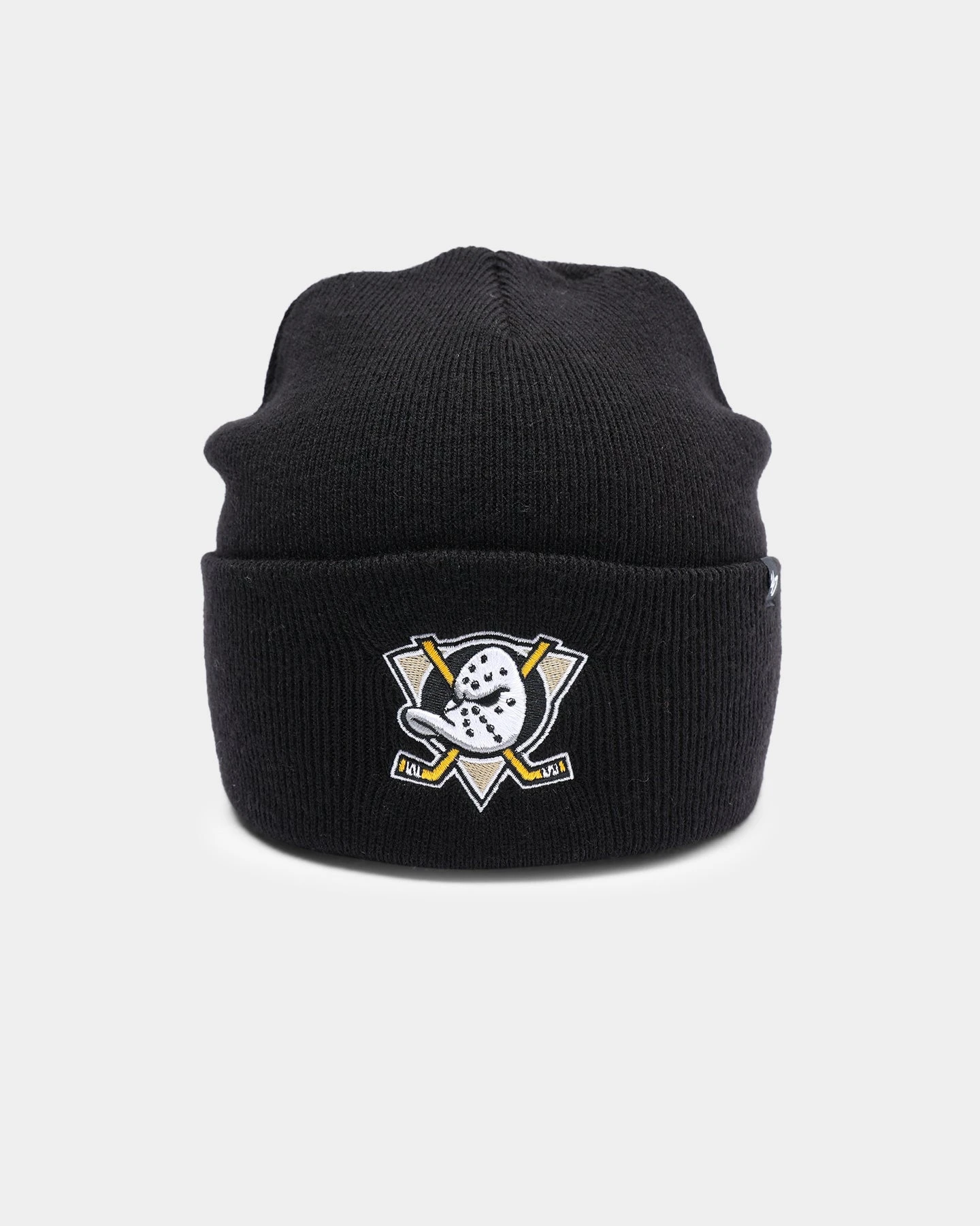 '47 BRAND 47 Brand Anaheim Ducks Haymaker Cuff Knit Beanie Black 3 '47 BRAND 47 Brand Anaheim Ducks Haymaker Cuff Knit Beanie Black