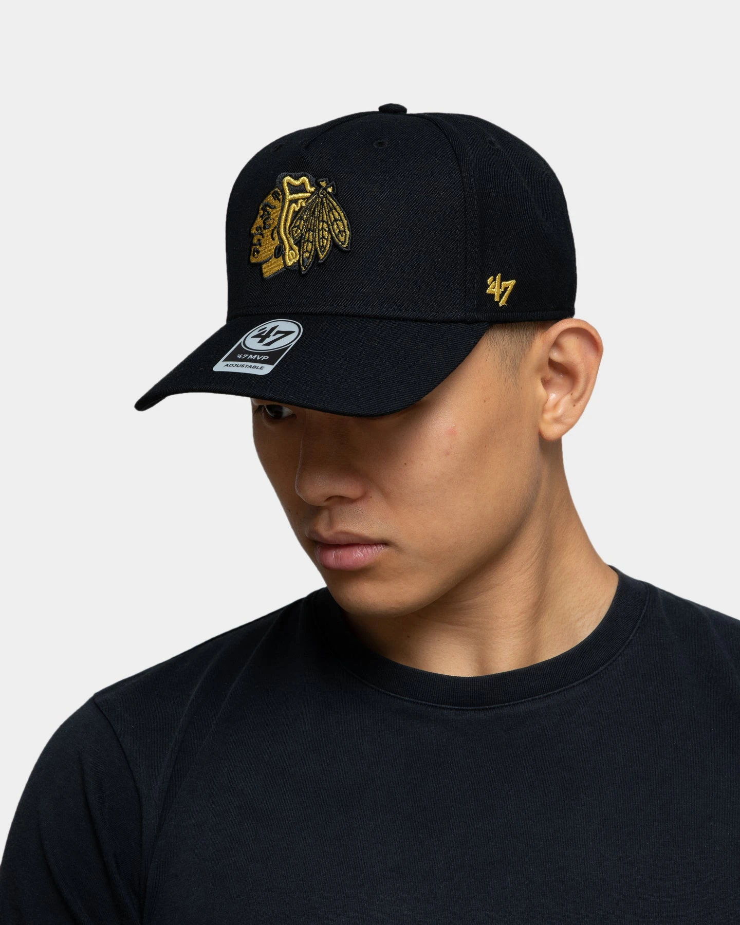 '47 BRAND 47 Brand Chicago Blackhawks MVP DT Snapback Black/Gold 5 '47 BRAND 47 Brand Chicago Blackhawks MVP DT Snapback Black/Gold - Image 3