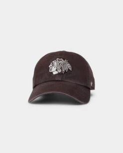 '47 BRAND 47 Brand Chicago Blackhawks Clean Up Strapback Brown