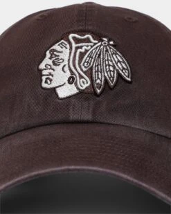 '47 BRAND 47 Brand Chicago Blackhawks Clean Up Strapback Brown -Culture Kings 195000669323 default 0060