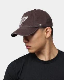 '47 BRAND 47 Brand Detroit Red Wings Clean Up Strapback Brown -Culture Kings 195000669330 mens 0100