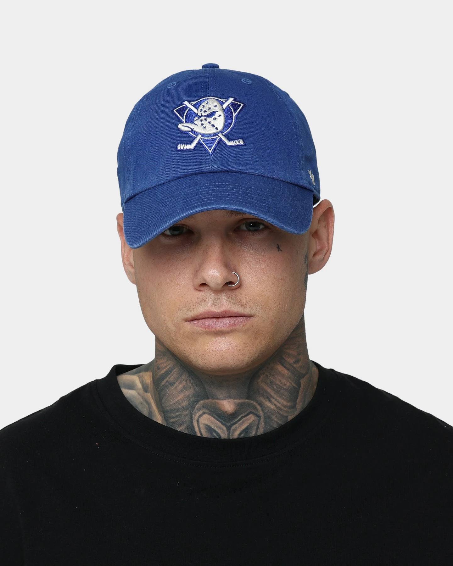 '47 BRAND 47 Brand Anaheim Ducks 'Classic Royal' Clean Up Strapback Royal/Natural 4 '47 BRAND 47 Brand Anaheim Ducks 'Classic Royal' Clean Up Strapback Royal/Natural - Image 2
