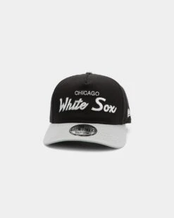 New Era Chicago White Sox 2-Tone Script Old Golfer Snapback Black/Grey