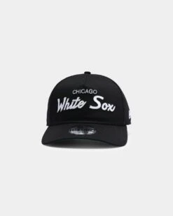 New Era Chicago White Sox Coach Script Old Golfer Snapback Black