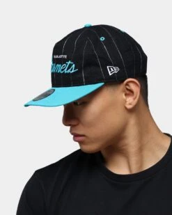 New Era Charlotte Hornets Pinstripe 2 Tone Old Golfer Snapback Pinstripe -Culture Kings 195599743886 mens 0100