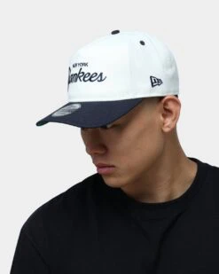 New Era New York Yankees Off White Script Old Golfer Snapback Off White -Culture Kings 195599784100 mens 0100