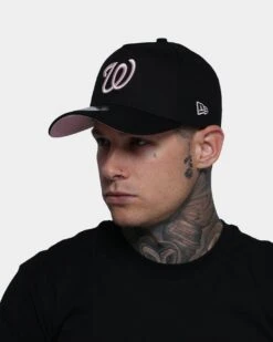 New Era Washington Nationals 9FORTY A-Frame Snapback Black -Culture Kings 195852011103 mens 0100