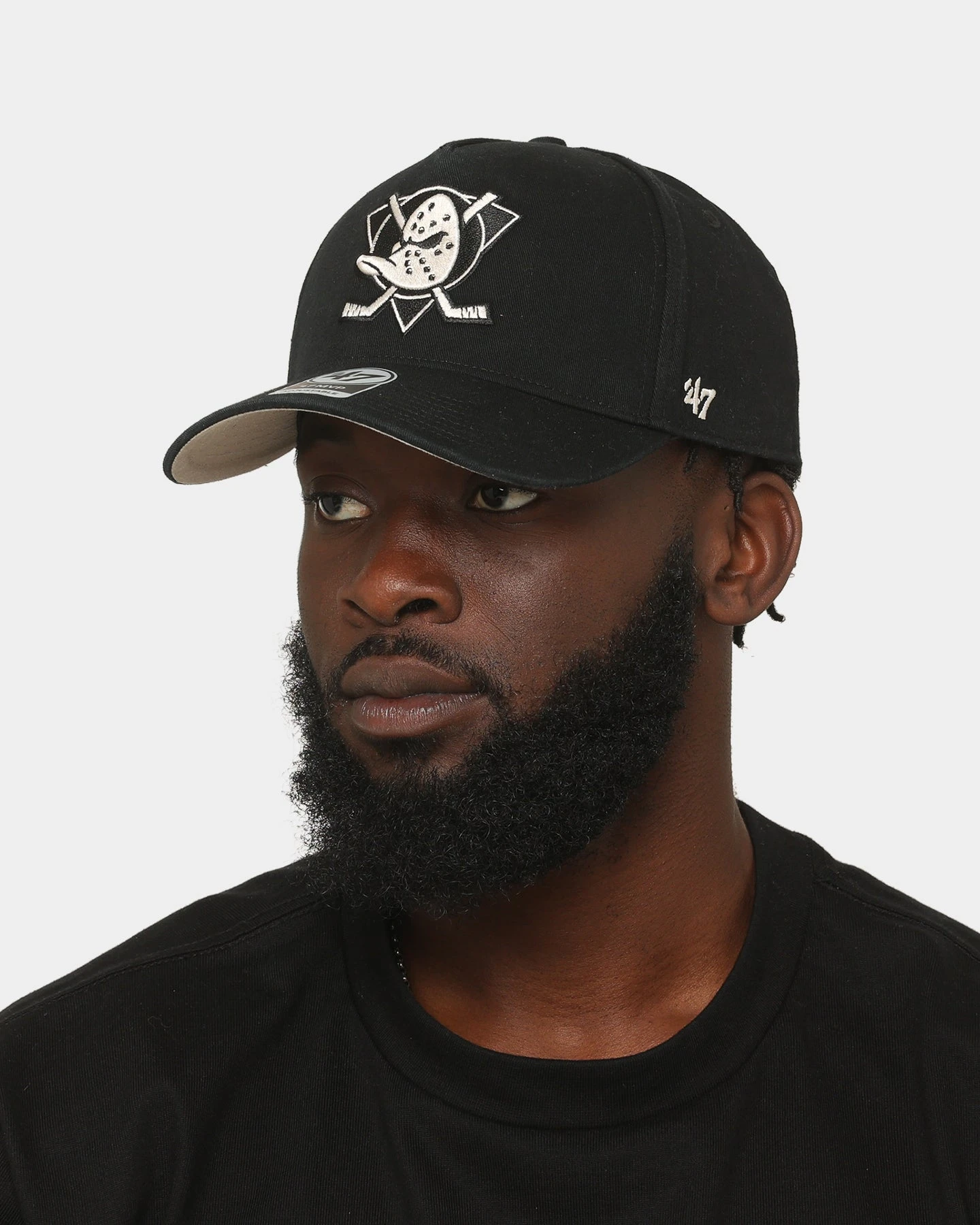 '47 BRAND 47 Brand Anaheim Ducks Legend Replica MVP DT Snapback Black/Bone 4 '47 BRAND 47 Brand Anaheim Ducks Legend Replica MVP DT Snapback Black/Bone - Image 2
