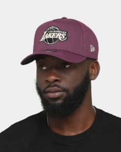 New Era Los Angeles Lakers 9FORTY A-Frame Snapback Plum -Culture Kings 196080455967 mens 0100