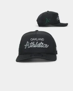 New Era Oakland Athletics 'Black Team Script' Prolight Old Golfer Black