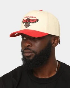 Mitchell & Ness Atlanta Hawks 'Vintage Cream' Pro Crown Snapback Cream 11 Mitchell & Ness Atlanta Hawks 'Vintage Cream' Pro Crown Snapback Cream -Culture Kings 196294229026 mens 0011