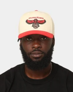 Mitchell & Ness Atlanta Hawks 'Vintage Cream' Pro Crown Snapback Cream 17 Mitchell & Ness Atlanta Hawks 'Vintage Cream' Pro Crown Snapback Cream -Culture Kings 196294229026 mens 0100