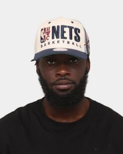 Mitchell & Ness Brooklyn Nets '90s Training Camp' Pro Crown Snapback Cream -Culture Kings 196294364420 mens 0100