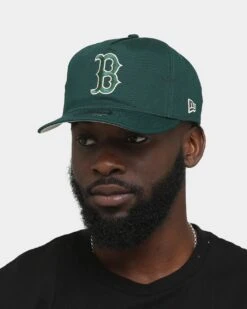 New Era Boston Red Sox 'Green & Cream' Old Golfer Snapback Dark Green -Culture Kings 196312168979 mens 0100