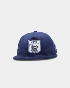 New Era Geelong Cats 'AFL Opening Bounce' Heritage Corduroy Old Golfer Snapback Navy