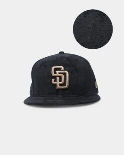 New Era San Diego Padres Black Tan Suede59FIFTY Fitted Black/Tan
