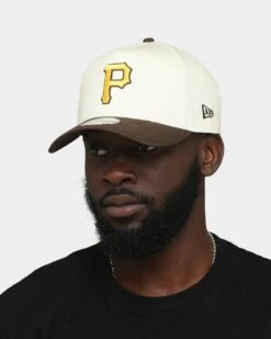 New Era Pittsburgh Pirates 'Cereal' 9FORTY A-Frame Snapback Chrome White/Walnut -Culture Kings 196313140042 mens 0100