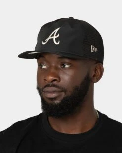 New Era Atlanta Braves 'Black Stone' Prolight Golfer Trucker 17 New Era Atlanta Braves 'Black Stone' Prolight Golfer Trucker -Culture Kings 196313985506 mens 0100