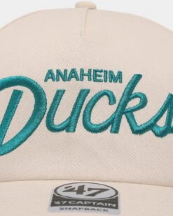 '47 BRAND 47 Brand Anaheim Ducks Nantasket Script '47 Captain DT Snapback Bone -Culture Kings 196505011679 default 0050