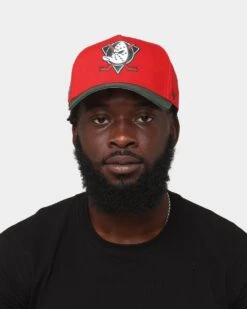 '47 BRAND 47 Brand Anaheim Ducks 'Scarlet Pines' MVP DT Snapback Red/Dark Green -Culture Kings 196505810807 mens 0100