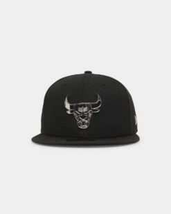 New Era Chicago Bulls 'Metal Badge' 59FIFTY Fitted Black/Silver