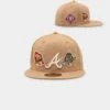 New Era Atlanta Braves 'World Series Multi Logo' 59FIFTY Fitted Tumbleweed
