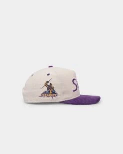 New Era Melbourne Storm 'NRL Retro Script Corduroy' Golfer Snapback Chrome White -Culture Kings 197215720820 default 0030