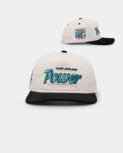 New Era Port Adelaide Power "AFL Cord Script" Golfer Snapback Chrome/OTC
