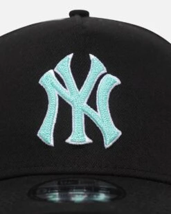New Era New York Yankees 9FORTY A-Frame Snapback Black/Aqua Blue -Culture Kings 197707788864 default 0050