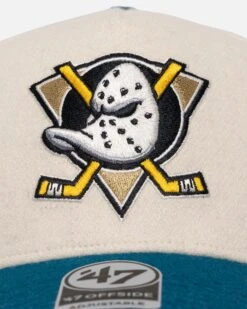 '47 BRAND 47 Brand Anaheim Ducks 'Wooly Offside DT' Sure Shot Snapback Natural/Dark Teal -Culture Kings 197723181168 default 0050