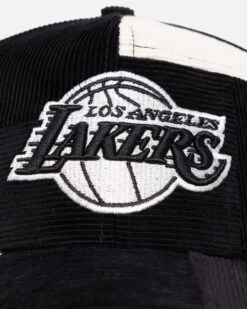 New Era Los Angeles Lakers 'Patchwork Corduroy' 9FORTY A-Frame Snapback Black/Cream -Culture Kings 197883879226 default 0050