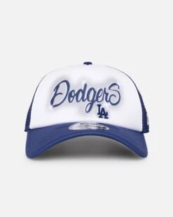 New Era Los Angeles Dodgers 'Airbrush' 9FORTY A-Frame Trucker Snapback White/OTC
