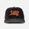 New Era Gold Coast Suns 'Washed Corduroy' Pre-Curved Golfer Snapback Black/Kelly Green